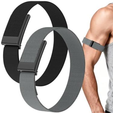 Imagem de Vanet Pacote com 2 pulseiras de nylon compatíveis com Whoop 5.0 Biep Peak, MG Life & One, pulseira esportiva respirável elástica 5.0 para treinamento físico, pulseira de substituição ajustável