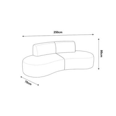 Imagem de Sofá Orgânico Módulo Curvo Savana Boucle Azul Turquesa - Montanari's D