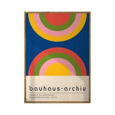 Imagem de Pôster Geométrico Modernista Bauhaus Em Lona, Arte De Parede Retro De 
