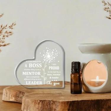 Imagem de 1 placa acrílica em forma de coração para afirmação de saúde mental, adequada para conselheiros, assistentes sociais - tratamento de ansiedade e decoração educacional, presentes de terapia psicológica