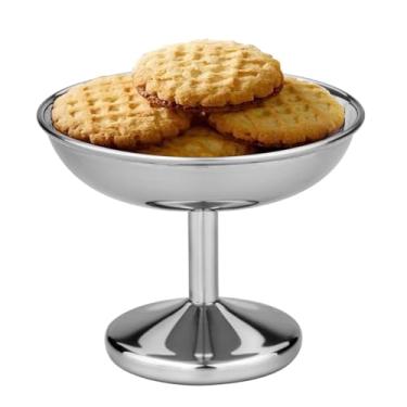 Imagem de Tigelas de sorvete, 1 peça – Copos de sobremesa elegantes de aço inoxidável, tigela com pés para sorvete, bagatela e muito mais – Perfeito para festas, casamentos e uso doméstico