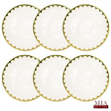 Imagem de Conjunto de 6 Pratos Fundos Porcelana Egg 22CM - Wolff