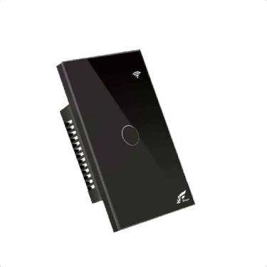 Imagem de Interruptor Inteligente Wi-Fi Rf433 Jwcom 1 Botão 4X2 Preto