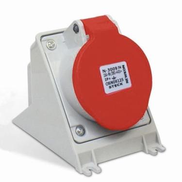 Imagem de Tomada Sobrepor Newkon 2P+T 16A 380/440V Vermelha N3009 Steck