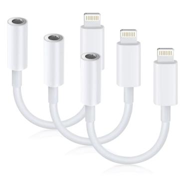 Imagem de Adaptador Lightning para conector de fone de ouvido de 3,5 mm [certificado Apple MFi] Som estéreo Hi-Fi, controle de função completa, compatível com iPhone 14/13/12/11/X/8 e mais – para música