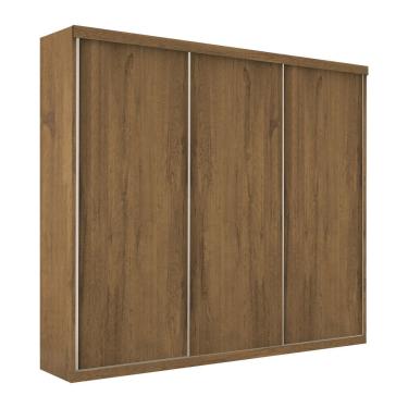 Imagem de Guarda Roupa Casal 3 Portas 4 Gavetas De Correr Itália Minastex Freijó