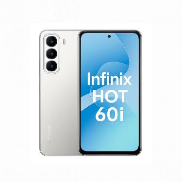 Imagem de Smartphone Infinix Hot 60i, 256GB, 8GB RAM, Tela 6,6, Android 14, Câmera 50MP, Bateria 5000mAh, Dual SIM, Prata
