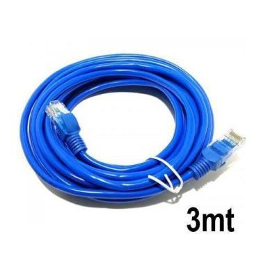 Imagem de Cabo de Rede 3 Metros RJ45 Cat5E Patch Cord UTP LAN Internet - E-THINK