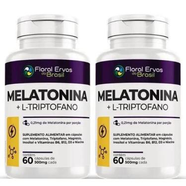 Imagem de Melato nina Triptofano 120 Cápsulas 500 mg Suplemento Sono Vitamina B6