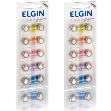 Imagem de 20 Baterias Alcalina Elgin Lr44 Lr1154 1.5v Ag13 Energy