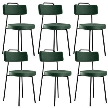 Imagem de Kit 06 Cadeiras Barcelona F01 Couríssimo Verde Musgo