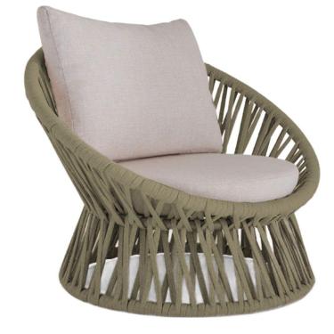 Imagem de Poltrona Area Externa Monza Alumínio Pintura Corda Náutica Rami