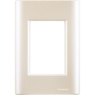 Imagem de Placa 3 Postos 4x2 Tramontina Giz Pérola Tramontina