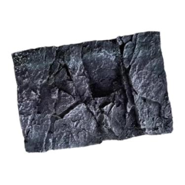 Imagem de Fenteer Fundo de aquário 3D com rochas, decoração de terrário com simulação de rochas para tartarugas, dragões-barbudos, cágados e lagartixas, Style C