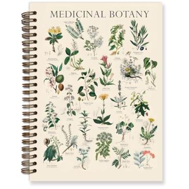 Imagem de TFKFJLF Caderno de Medicina Botânica Faculdade, Diário de Plantas Floral Vintage, Diário Botânico Educacional Médico, Biomedicina de Plantas Medicinais, Herbalismo, Caderno Espiral 14 x 20 cm