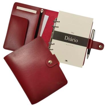 Imagem de Agenda Meu Diário 193-R Personalizada Raffai Couros (Vermelho)