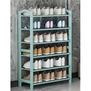 Imagem de LULUMAIC Sapateira de 6 níveis com alça, prateleira de canto de várias camadas resistente para armário, entrada, quarto, 90 cm L x 25 cm P x 42,52 A