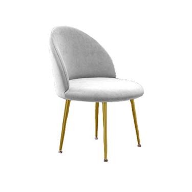 Imagem de Cadeira de jantar, cozinha, sala de jantar, móveis, cadeiras de veludo, cadeira de jantar, assento e encosto de almofada de veludo macio com pernas de cadeira de metal para sala de estar, quarto