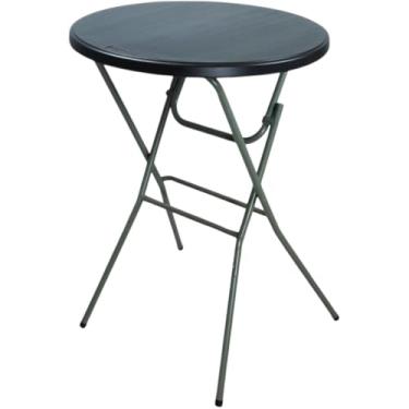 Imagem de Mesa Bistrô Dobrável, Portátil, Cor Preta, para Área Interna e Externa, Mesas de Jantar, Mesas Dobráveis, Mesas Laterais para Jardim e Quintal