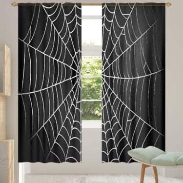 Imagem de 2 conjuntos de painéis cortinas transparentes de teia de aranha branca, cortinas transparentes arejadas com filtro leve, painéis de cortina de porta e janela para sala de estar, quarto, jantar, 213 cm