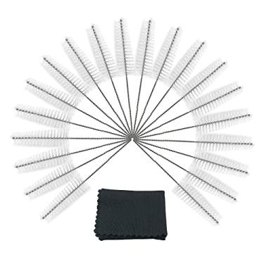 Imagem de Kit de limpeza de escova de limpeza de tubo de ventilação para aparelho auditivo, acessórios de ferramentas de limpeza de amplificador auditivo (branco, pacote com 20)