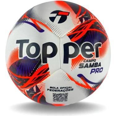 Imagem de Bola Campo Futebol Topper Samba Velocity Pró Federações