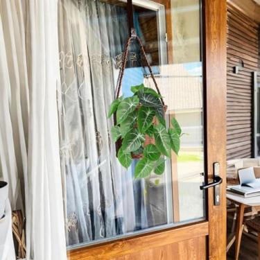 Imagem de Planta artificial de taro grande, orelha de elefante falsa, folhas verdes tropicais, plantas decorativas para casa, escritório, varanda, jardim e janela