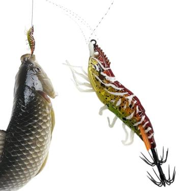 Imagem de Isca Para Lula | Equipamento De Que Brilha No Escuro - Artificial De Lula Em Forma De Camarao,Para De Água Doce Em Lagos E Lagoas Para Férias Família De Noite E De