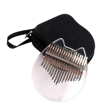 Imagem de Piano de polegar Kalimba de acrílico transparente com 17 teclas e kit de captação de clipe