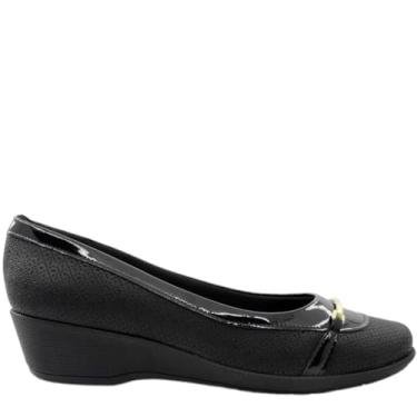 Imagem de Sapato Piccadilly Anabela Conforto Casual Feminino 143211-35 - Preto