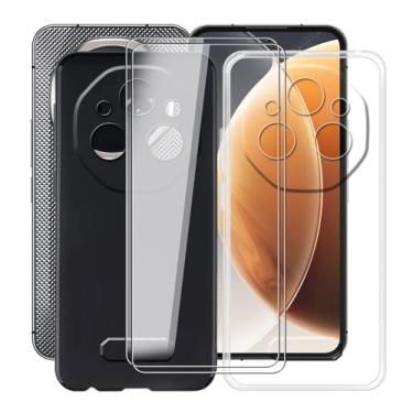Imagem de HGJTFANY Pacote com 2 capas para Oukitel WP210 com [2 protetores de tela], capa macia de silicone à prova de choque, capa de telefone ultrafina TPU antiqueda para Oukitel WP210 (6,7 polegadas) preta +