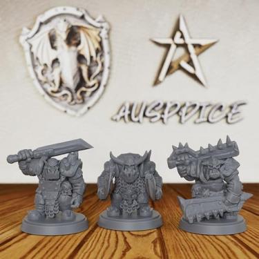 Imagem de Ork Warriors Unpainted Miniatures Set, DND Minis for Dungeons and Dragons, Fantasy Tabletop RPG Game Figurines,TTRPG Role Playing Accessory, Ideal for DMS & Savage Encounters-AS538