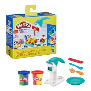 Imagem de Play-Doh Massinha de Modelar Infantil, Kitchen Creations Macarrão Mágico, conjunto de massinha com acessórios e 2 potes de massa colorida, presente de Natal para crianças acima de 3 anos