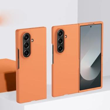 Imagem de Capa protetora para Samsung Galaxy Z Fold 7 6 5 3 4 Zfold7, modelo Candy Cute, fina e resistente (para Galaxy Z Fold4/Laranja)