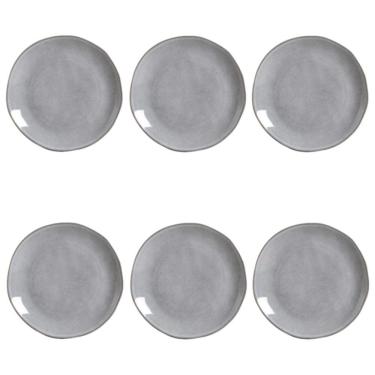Imagem de Conjunto De Pratos Rasos 06 Peças Orgânico Concreto Porto Brasil