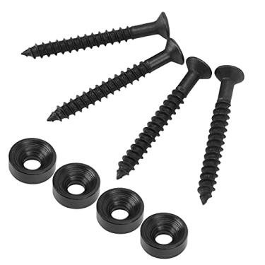 Imagem de Luqeeg Kit de Bucha de Junta de Pescoço de Guitarra Elétrica Parafuso de Virola de, Conjunto de Bucha de Junta de Pescoço de Aço Inoxidável, 4 Peças para Entusiastas de Guitarra, Fácil de Usar Em