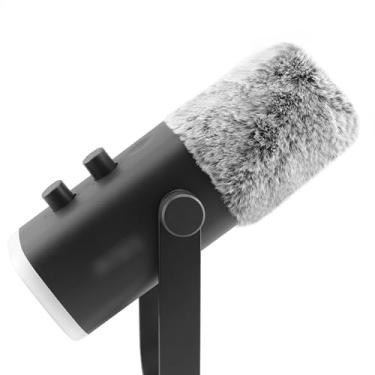 Imagem de LEFXMOPHY Para-brisas para microfone FIFINE AM8, filtro de proteção contra vento peludo cinza