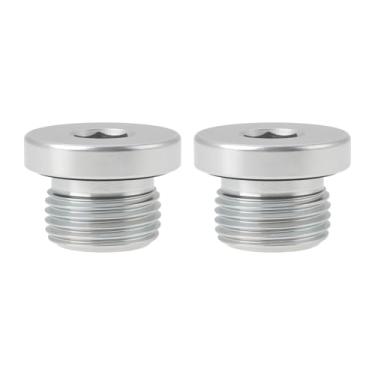 Imagem de OTOTEC 2 parafusos de drenagem de óleo M18 x 1,5 23127602815 plugue de parafuso de aço inoxidável compatível com BMW E81 E82 E87 E87 LCI E88 F20