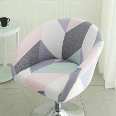 Imagem de Capas de banco de bar antiderrapantes, capa de cadeira com detalhe arredondado, protetor decorativo de poliéster macio, fundo elástico, para bancada, cozinha, sala de jantar, tipo 13, tamanho regular