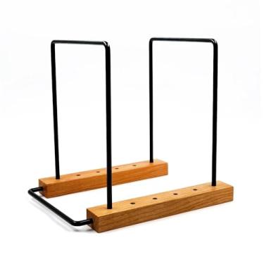 Imagem de Suporte para armazenamento de CDs Suporte de armazenamento registros cd/lp madeira, suporte mesa, rack , decoração casa, ornamentos para vinis