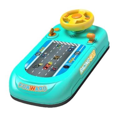 Imagem de menolana Volante de brinquedo educativo, portátil, para crianças de 3, 4, 5 e 6 anos. Simula aventura de dirigir, Verde