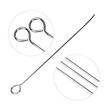 Imagem de Phefop 50 Laços de Inoculação Reutilizáveis ​​dos Pces, Laço Bacteriano da Cultura da Haste da Amostragem do Nicromo para a Biologia Celular e Fontes Científicas do Laboratório