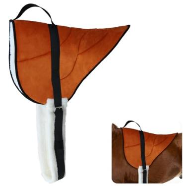 Imagem de LWITDOG Almofada Bareback da marca para cavalos, almofada de sela de cavalo com circunferência ajustável, almofada de sela com absorção de choque, almofada de equitação para cavaleiros (marrom)