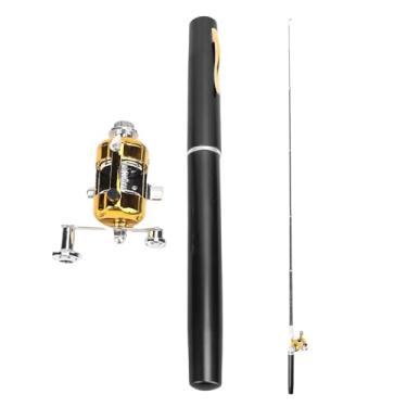 Imagem de RiToEasysports Vara de Pesca de Caneta, Caneta de Bolso Leve de Alta Resistência Com Carretel Embutido para Entusiastas de Pesca Ao Ar Livre (BLACK)