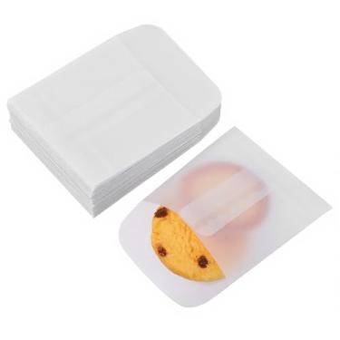 Imagem de Grevosea 50 envelopes de vidro, sacos de papel de vidro de 6 x 6 cm, envelopes transparentes de velino para convite de casamento, cartões de agradecimento, fotos, selos, bilhete de loteria, joias