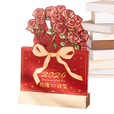 Imagem de Calendário de Mesa Mensal 2026 | Base de Semanal e Mensal - Decoração Elegante com Calendário de Mesa 2026 | para Agenda Compromissos Planejamento Escola Dormitório Apartamento e Família