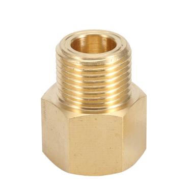 Imagem de Aramox Adaptador de Tanque de Co2 de Bronze, Conversor de Rosca W21.8 Cga320 para de Barril de Paintball, Encaixe de Conexão do Regulador de Aquário (CGA320 convertido para W21.8)