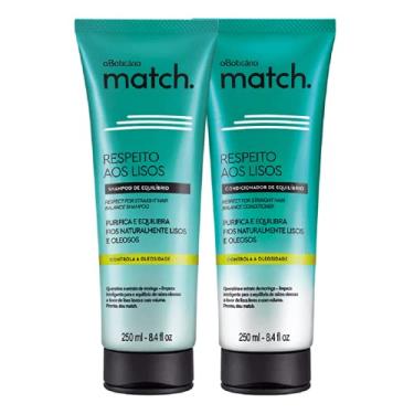 Imagem de Kit Shampoo e Condicionador Match O Boticário (Respeito aos Lisos)
