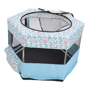 Imagem de Dioche Cercadinho para Gatos e Animais de Estimação, Caixa Dobrável para Cães, Barraca Portátil para Exercício, Canil, Barraca para áreas Internas e Externas, Viagem e Acampamento (Azul)