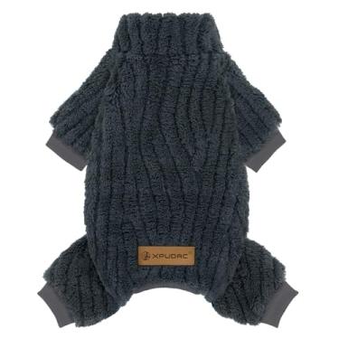 Imagem de XPUDAC Suéter de lã para cães com gola rolê, roupas confortáveis para cães pequenos, médios, meninos, meninas, roupas para gatos, PPP